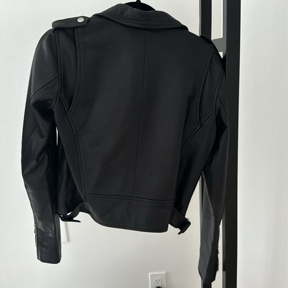 Sezane Zig Black Leather Jacket - Picture 5 of 13